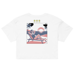 Rose Palette Woman on beach Women’s crop top - Alivwood