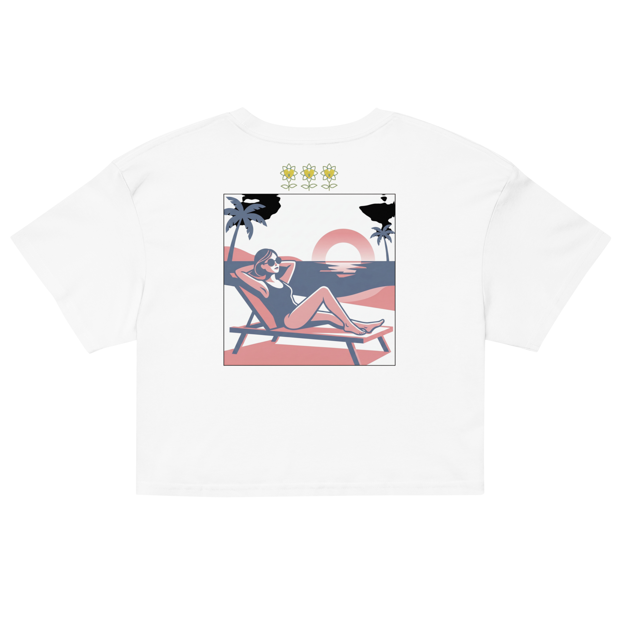 Rose Palette Woman on beach Women’s crop top - Alivwood