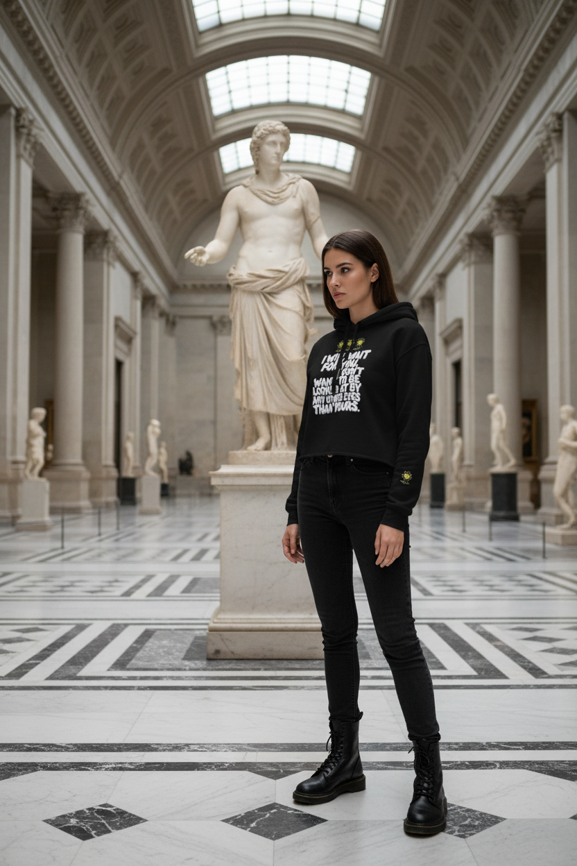 IllWaitForYou Crop Hoodie - Alivwood