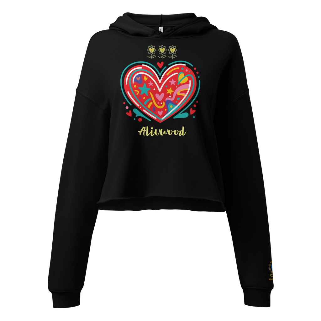 Alivwood Big Heart Crop Hoodie - Alivwood
