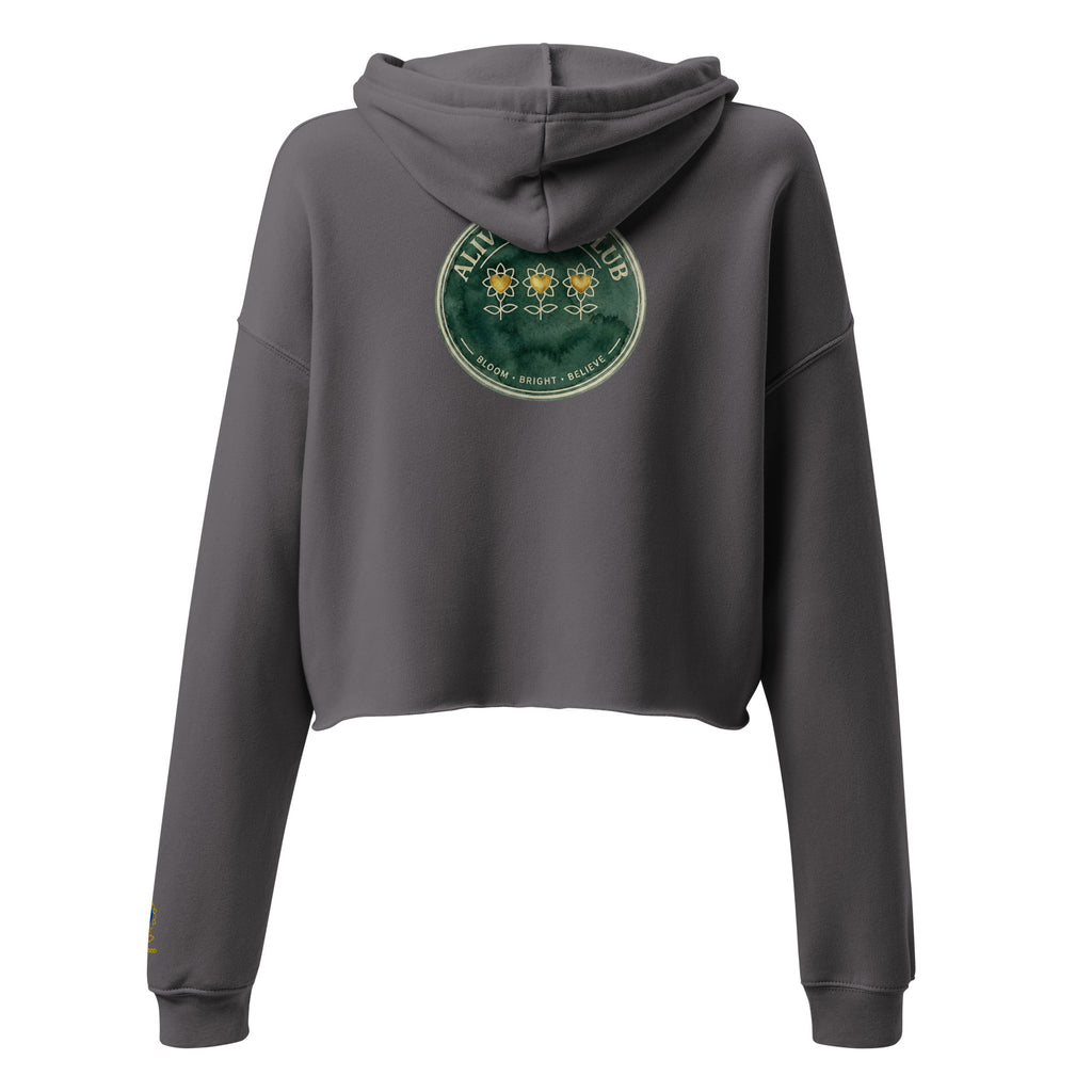 Alivwood Embroidery Crop Hoodie - Alivwood