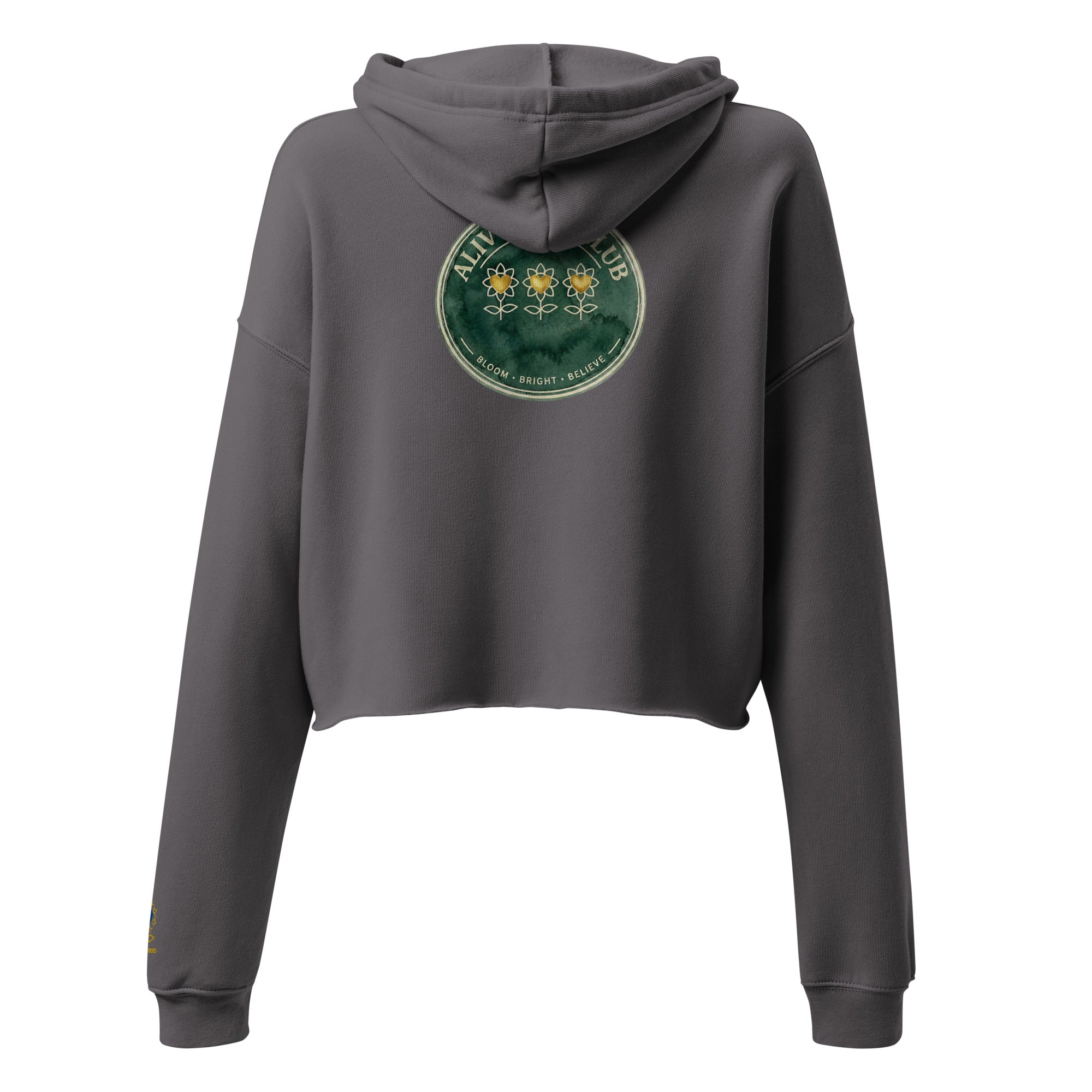 Alivwood Embroidery Crop Hoodie - Alivwood