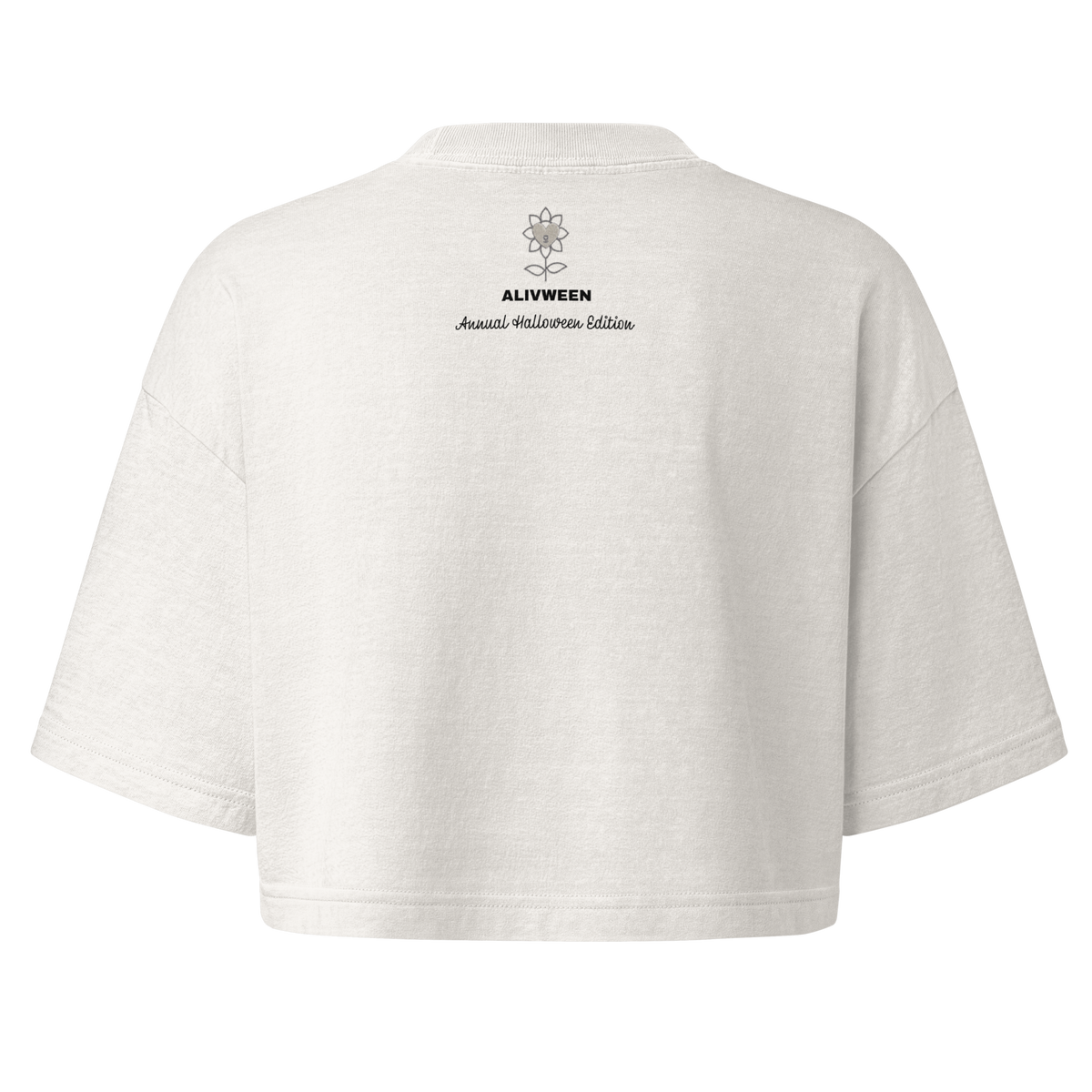 Angel after midnight Women’s garment dye cropped tee - Alivwood