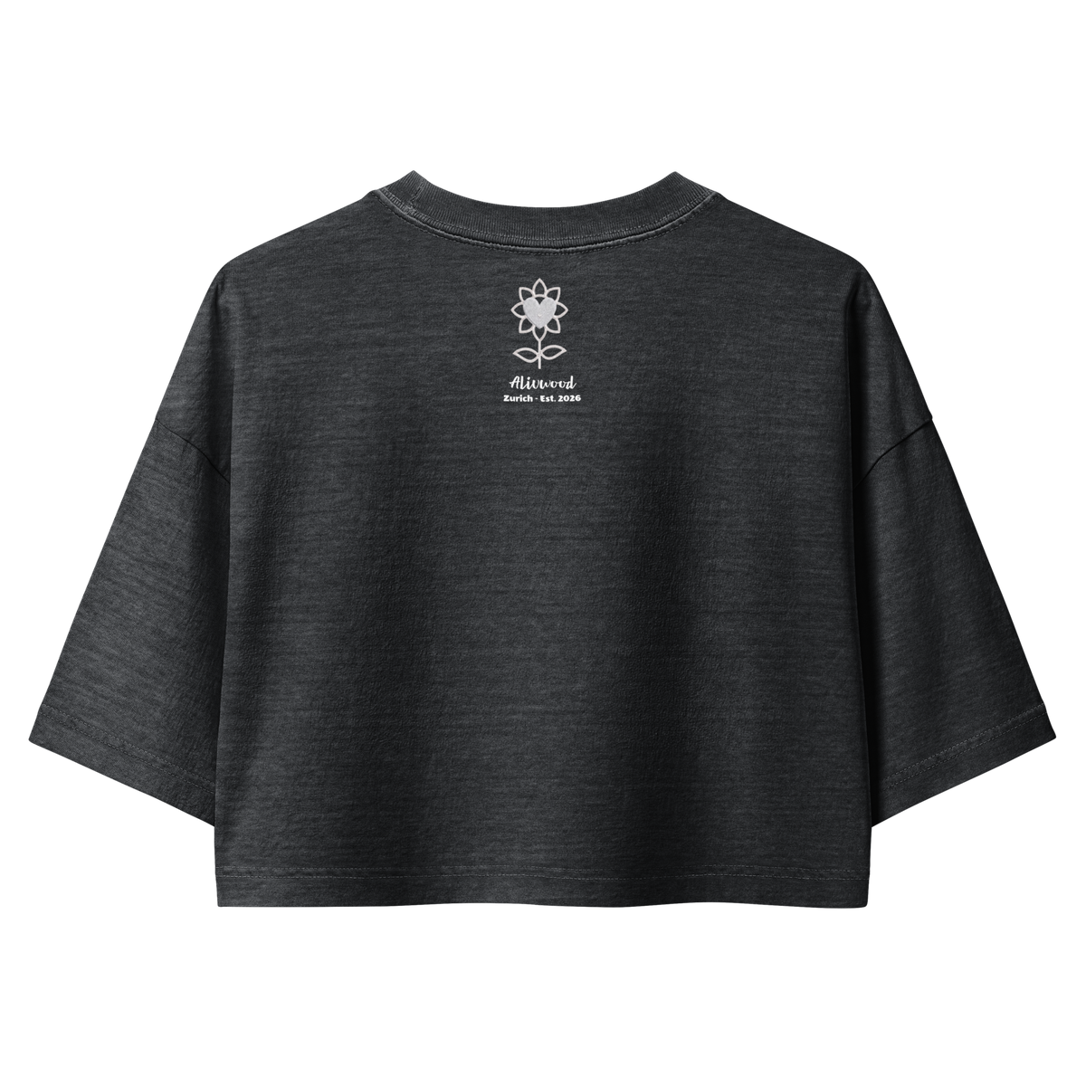 Never too late Women’s garment dye cropped tee - Alivwood