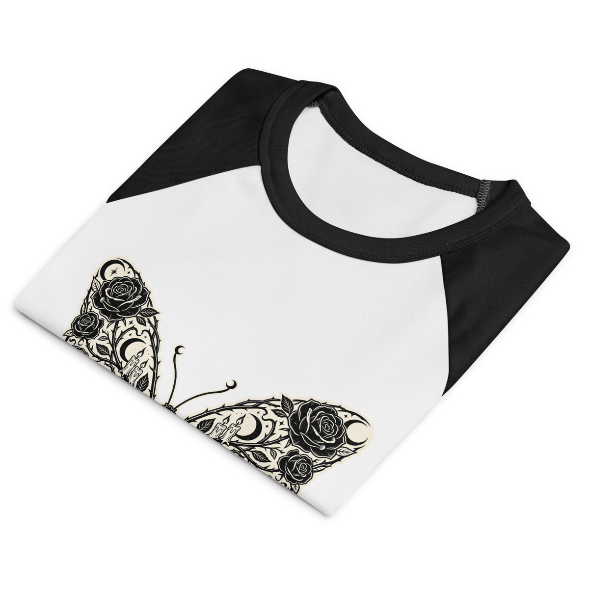 Night Bloom Women’s micro rib raglan baby tee - Alivwood