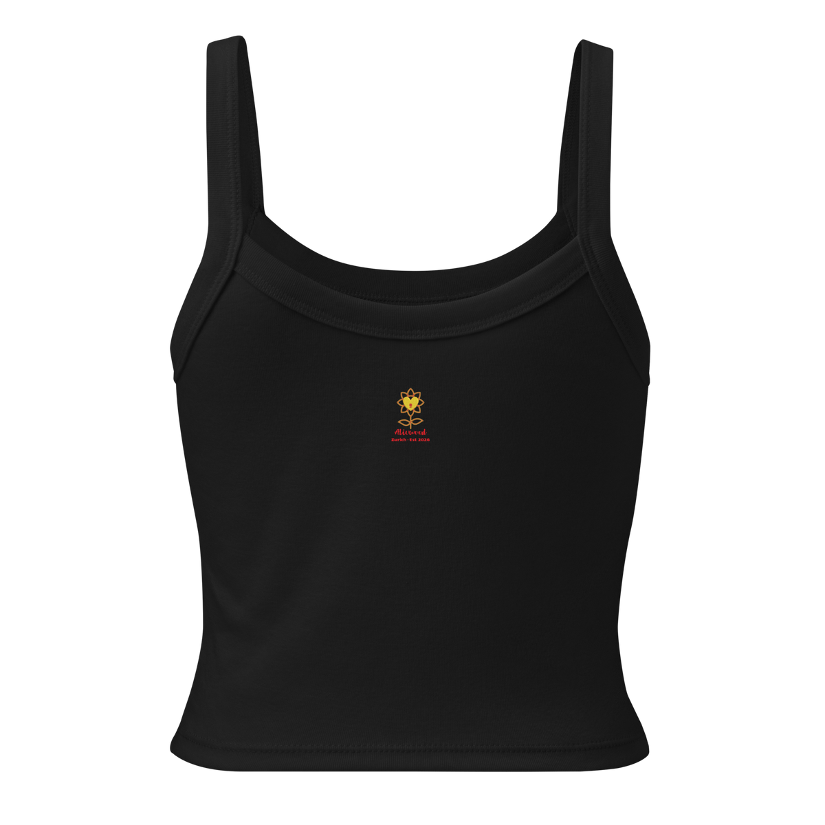 Flower and waves Women’s micro-rib tank top - Alivwood