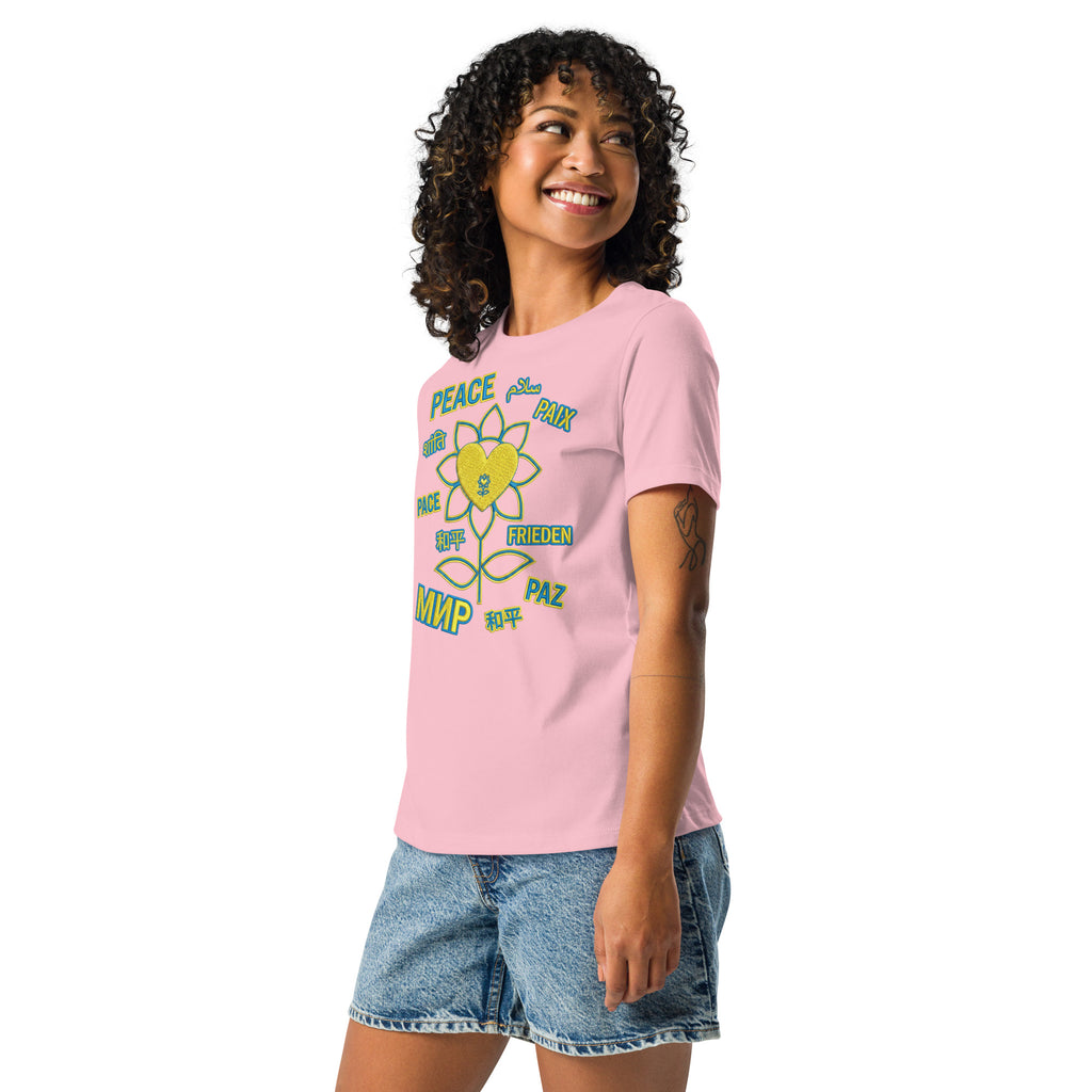 FlowerPeace Women's Relaxed T-Shirt UA - Alivwood