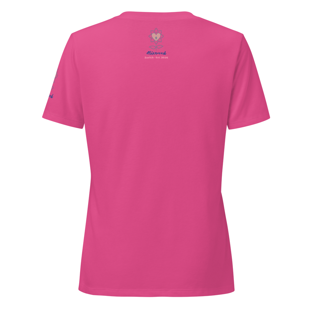 Kissing in Santorini Women’s relaxed v-neck t-shirt - Alivwood