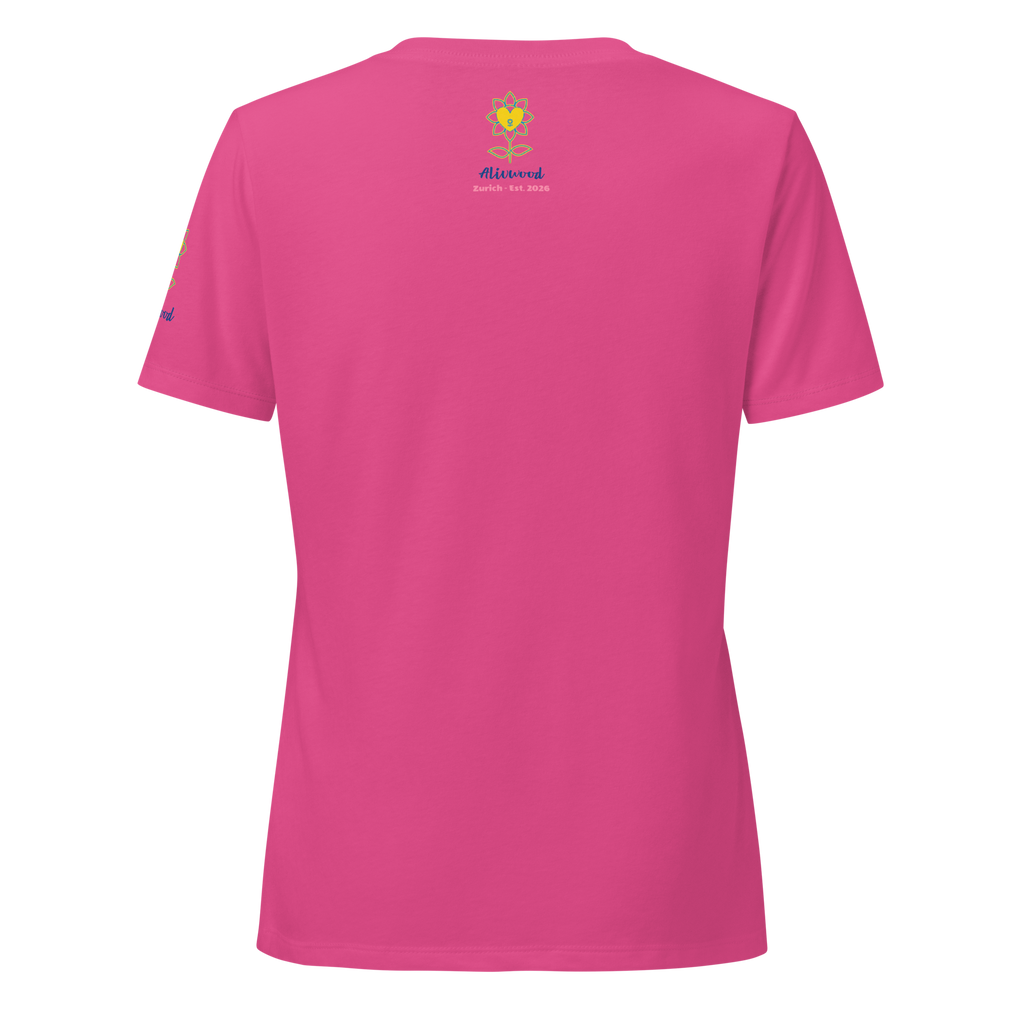 No Way Out Women’s relaxed v-neck t-shirt - Alivwood