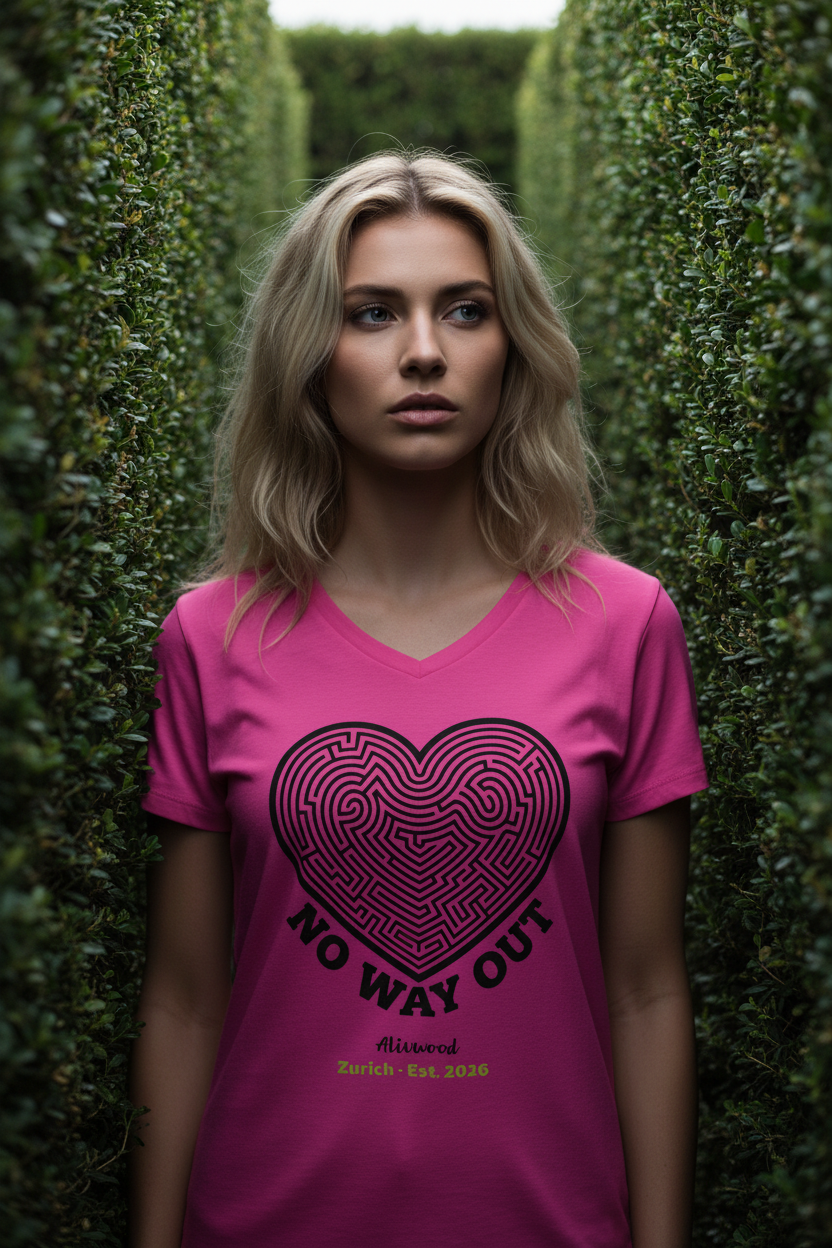 No Way Out Women’s relaxed v-neck t-shirt - Alivwood