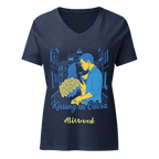 Kissing in Odesa Women’s relaxed v-neck t-shirt - Alivwood
