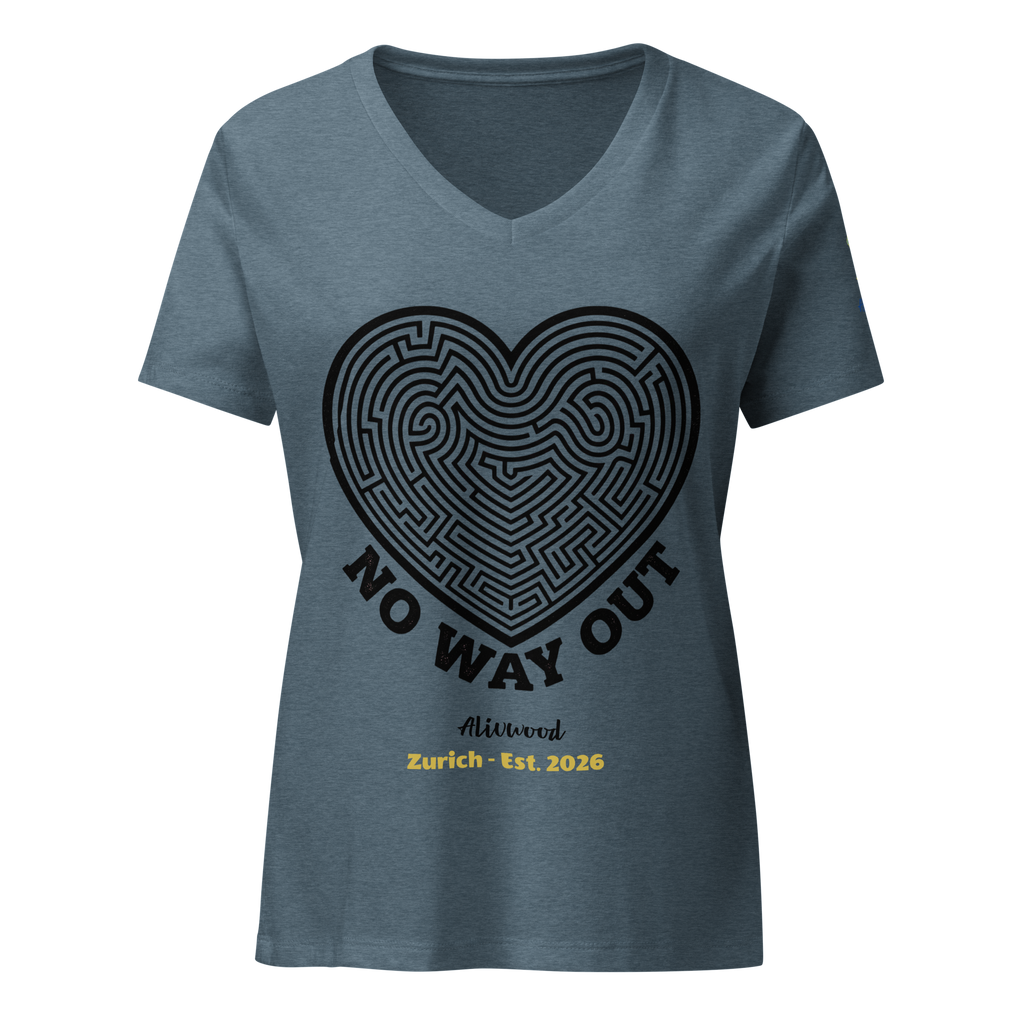 No Way Out Women’s relaxed v-neck t-shirt - Alivwood