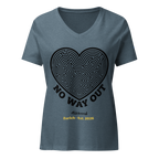 No Way Out Women’s relaxed v-neck t-shirt - Alivwood