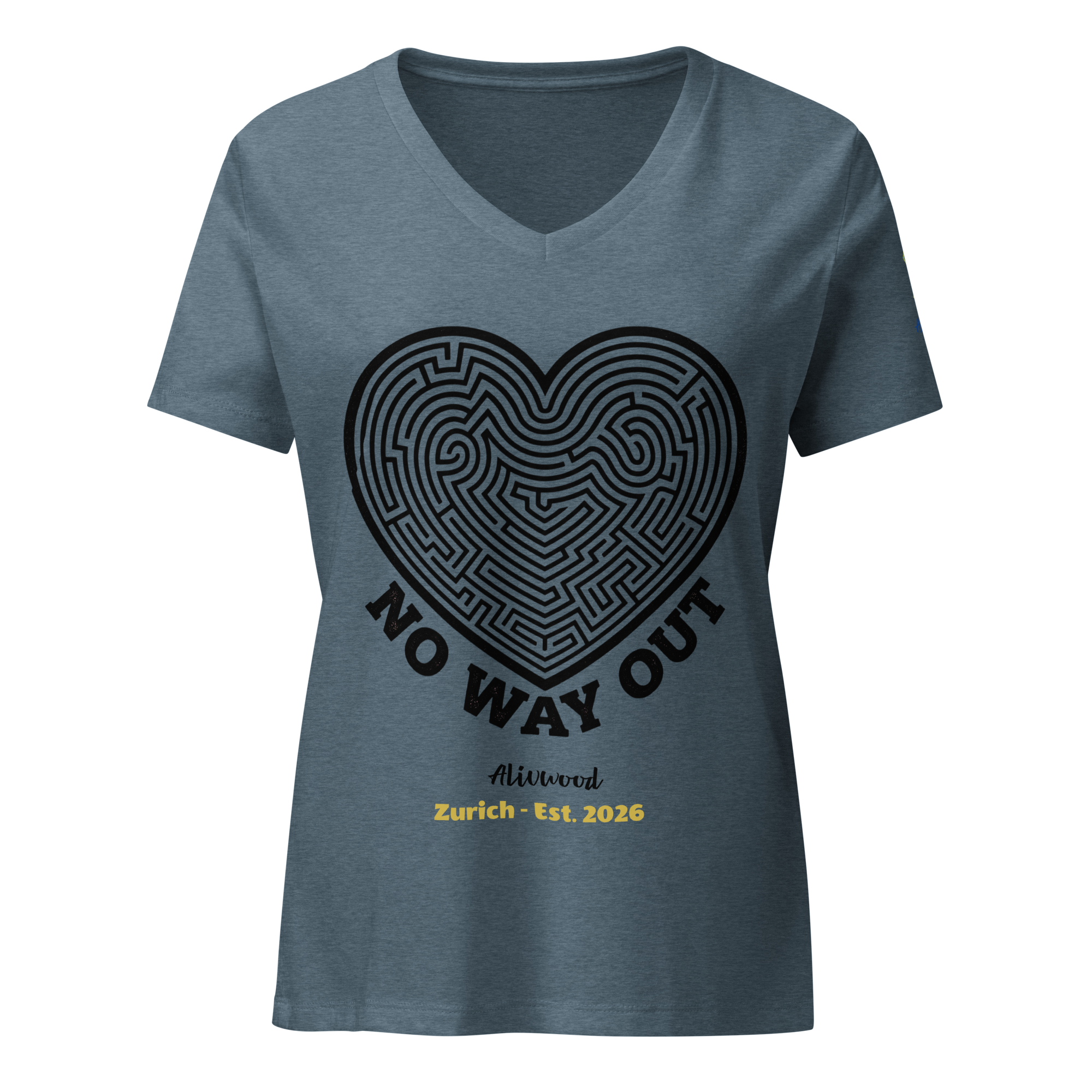 No Way Out Women’s relaxed v-neck t-shirt - Alivwood