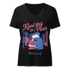 Kissing in Paris Women’s relaxed v-neck t-shirt - Alivwood